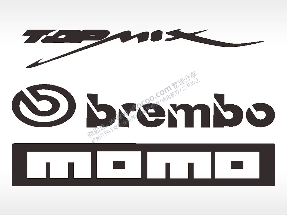 汽车贴花卡通名图精品车贴精选AI8.0格式激光打标文件通用矢量图