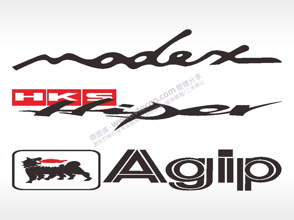 汽车贴纸名图精品车贴精选AI8.0格式激光打标文件通用矢量图