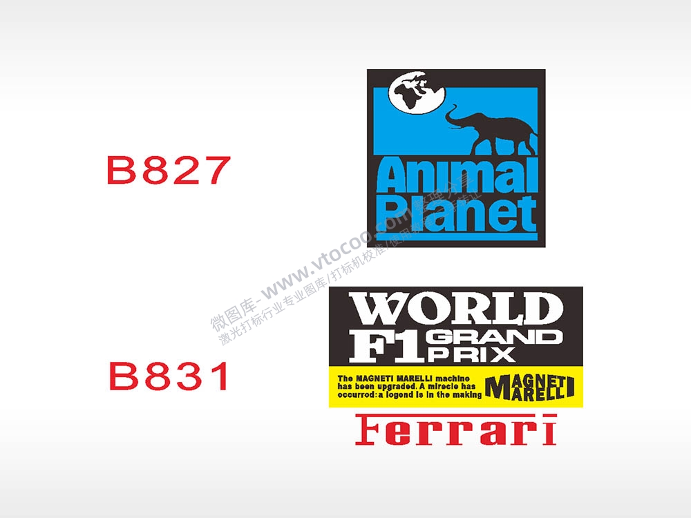 汽车贴花卡通名图精品车贴精选AI8.0格式激光打标文件通用矢量图