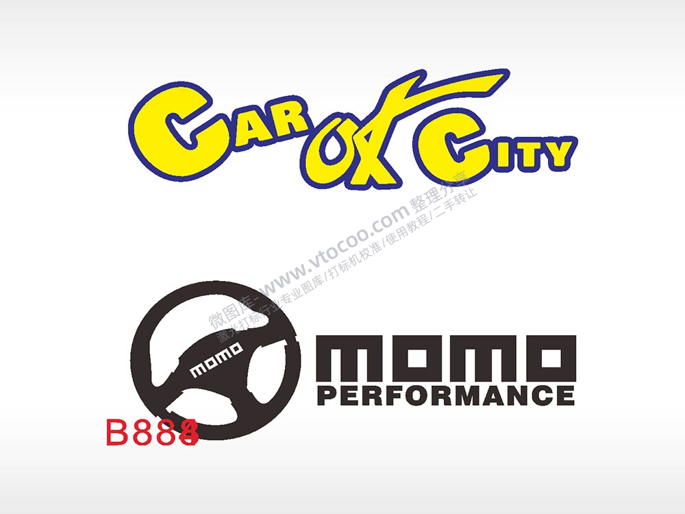 汽车贴花卡通名图精品车贴精选AI8.0格式激光打标文件通用矢量图