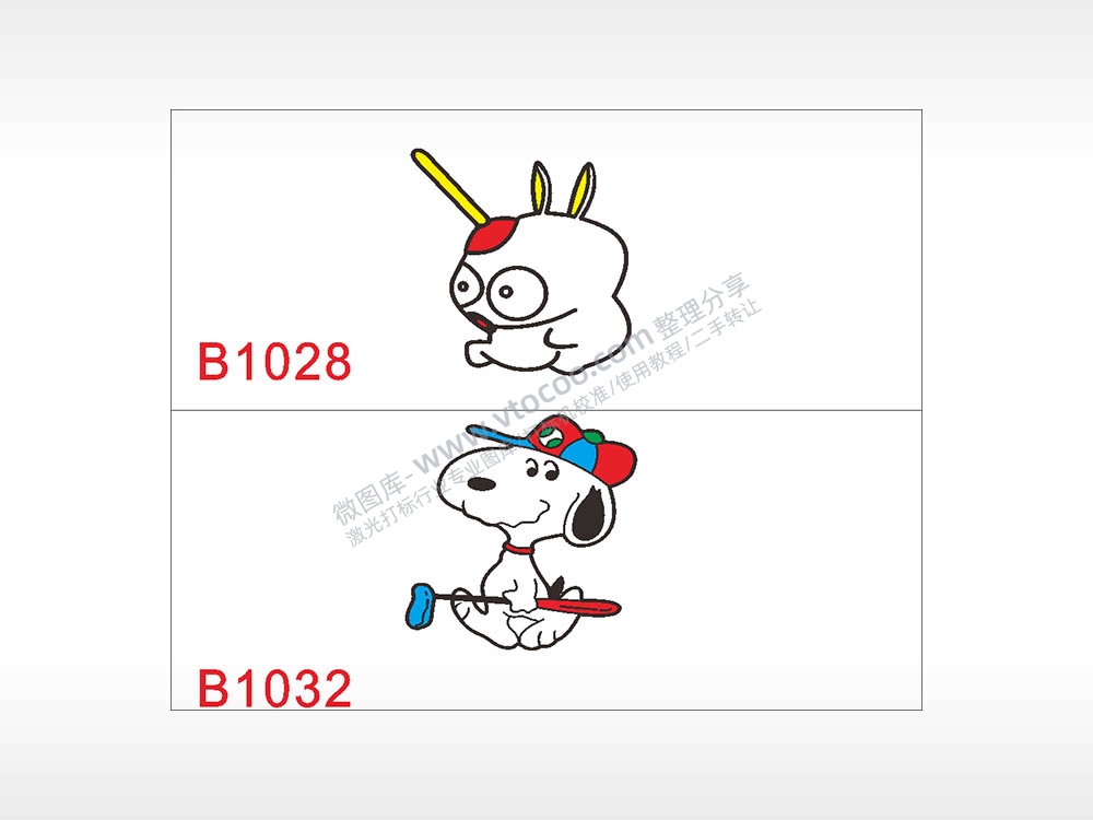 汽车贴花卡通名图精品车贴精选AI8.0格式激光打标文件通用矢量图