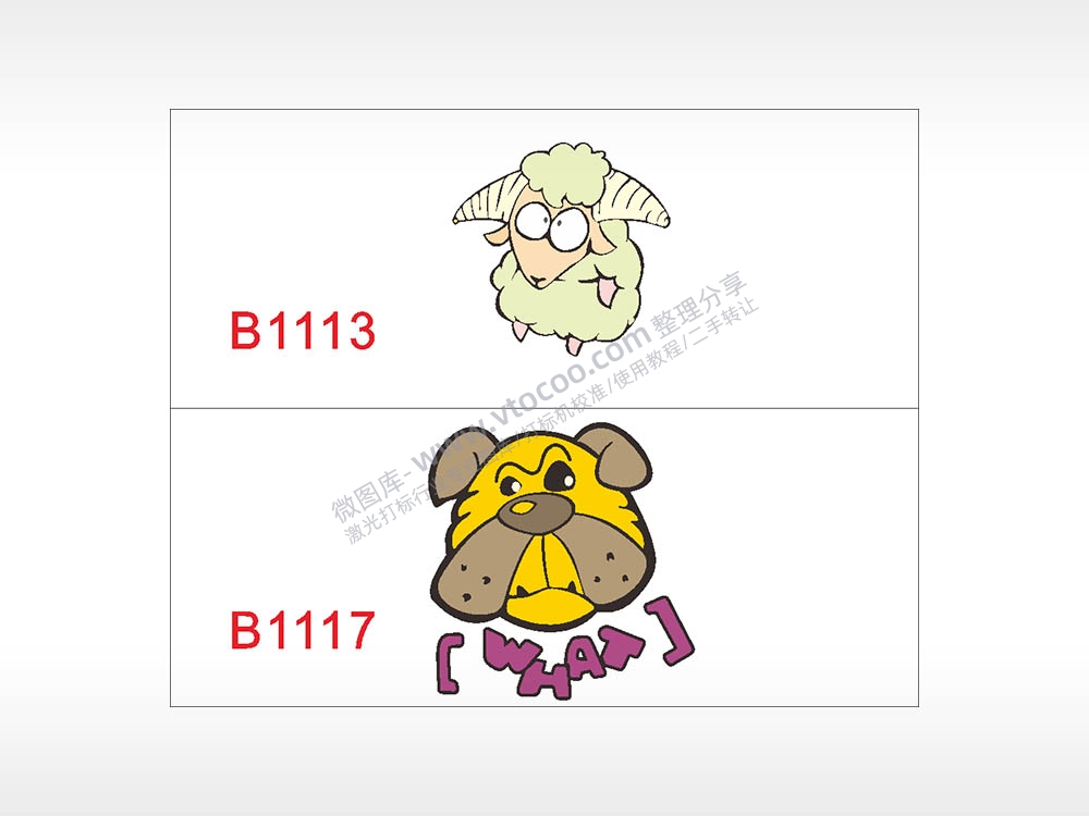 斗牛犬羊名图精品车贴精选AI8.0格式激光打标文件通用矢量图