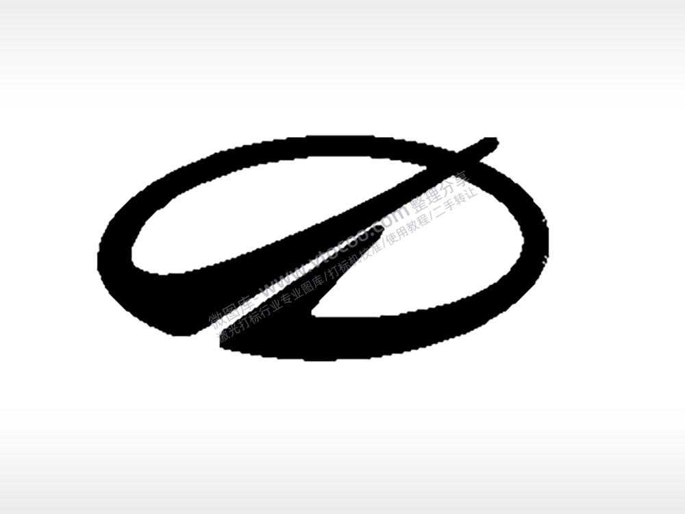 奥兹莫比尔汽车车标雕刻挂坠项链PLT格式激光打标文件通用矢量图