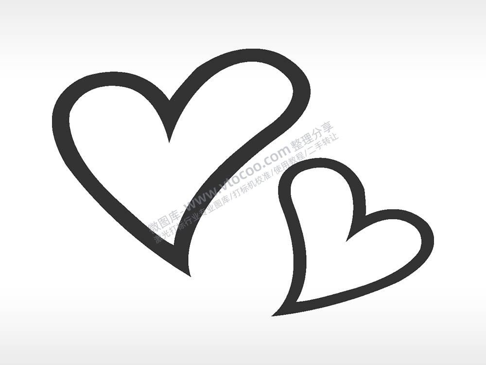 爱心打火机图案AI8.0格式激光打标文件通用矢量图