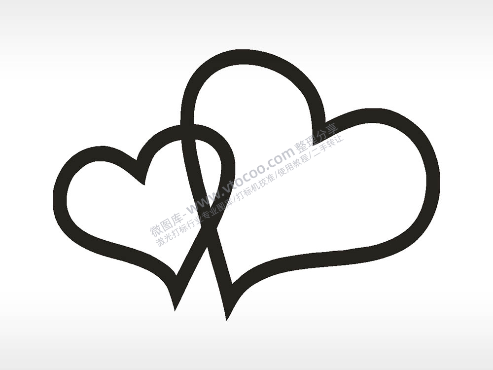 爱心打火机图案AI8.0格式激光打标文件通用矢量图