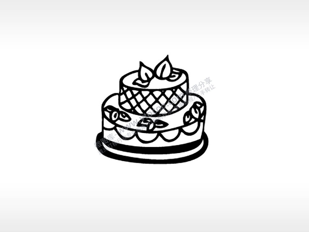 生日蛋糕打火机图案AI8.0格式激光打标文件通用矢量图