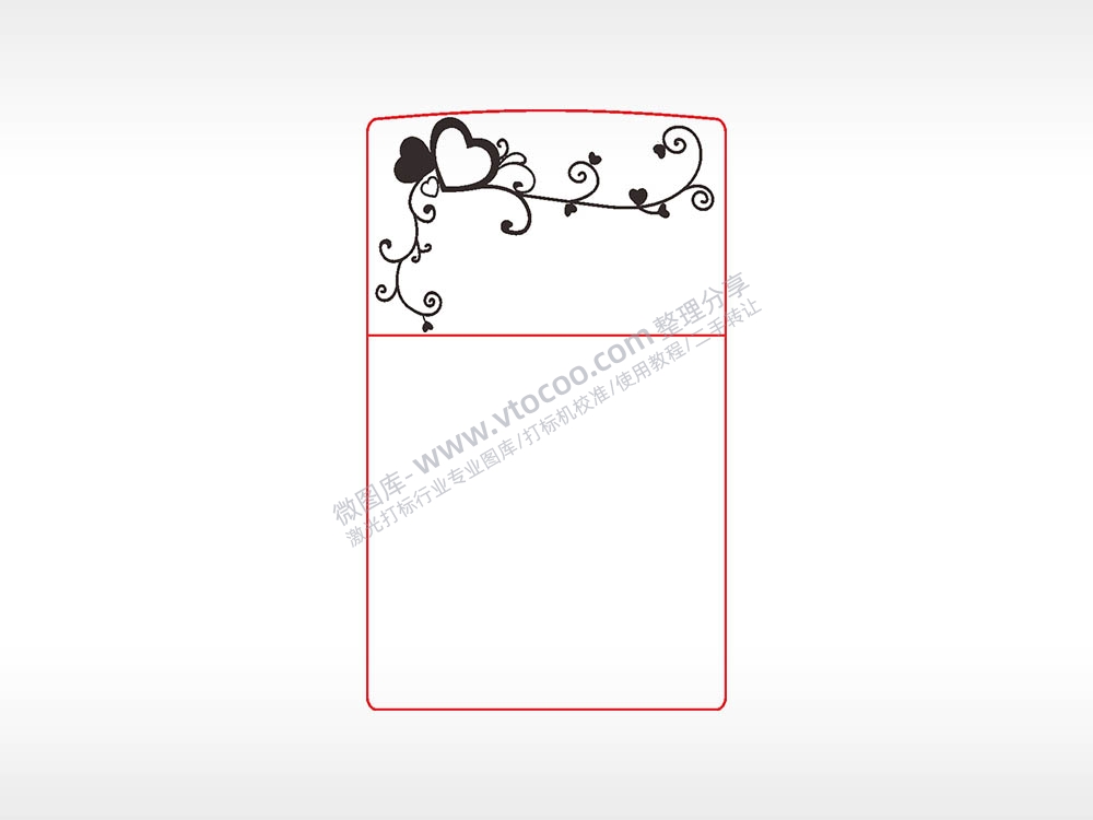 爱情藤曼图打火机图案AI8.0格式激光打标文件通用矢量图