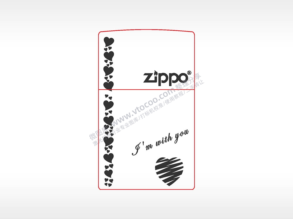 zippo打火机图案AI8.0格式激光打标文件通用矢量图