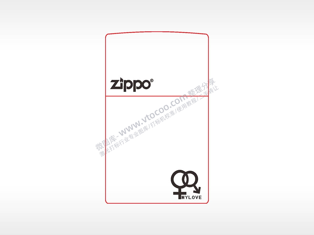 ZIPPO男女打火机图案AI8.0格式激光打标文件通用矢量图