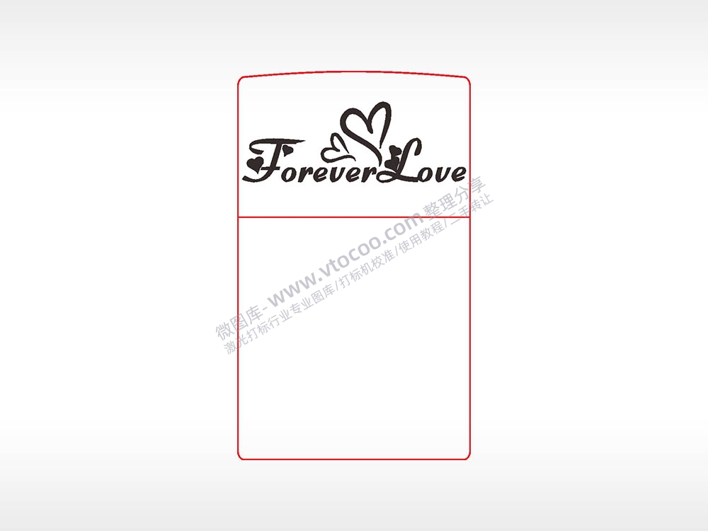 永恒爱你打火机图案AI8.0格式激光打标文件通用矢量图