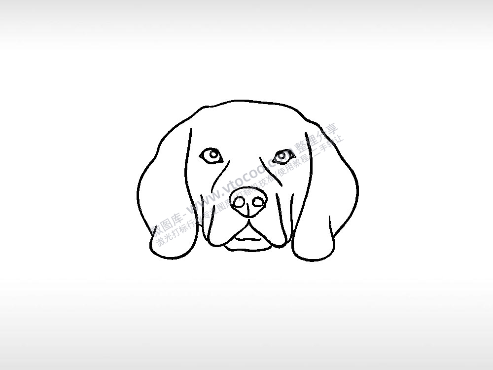 拉布拉多1宠物狗牌PLT格式激光打标文件通用矢量图