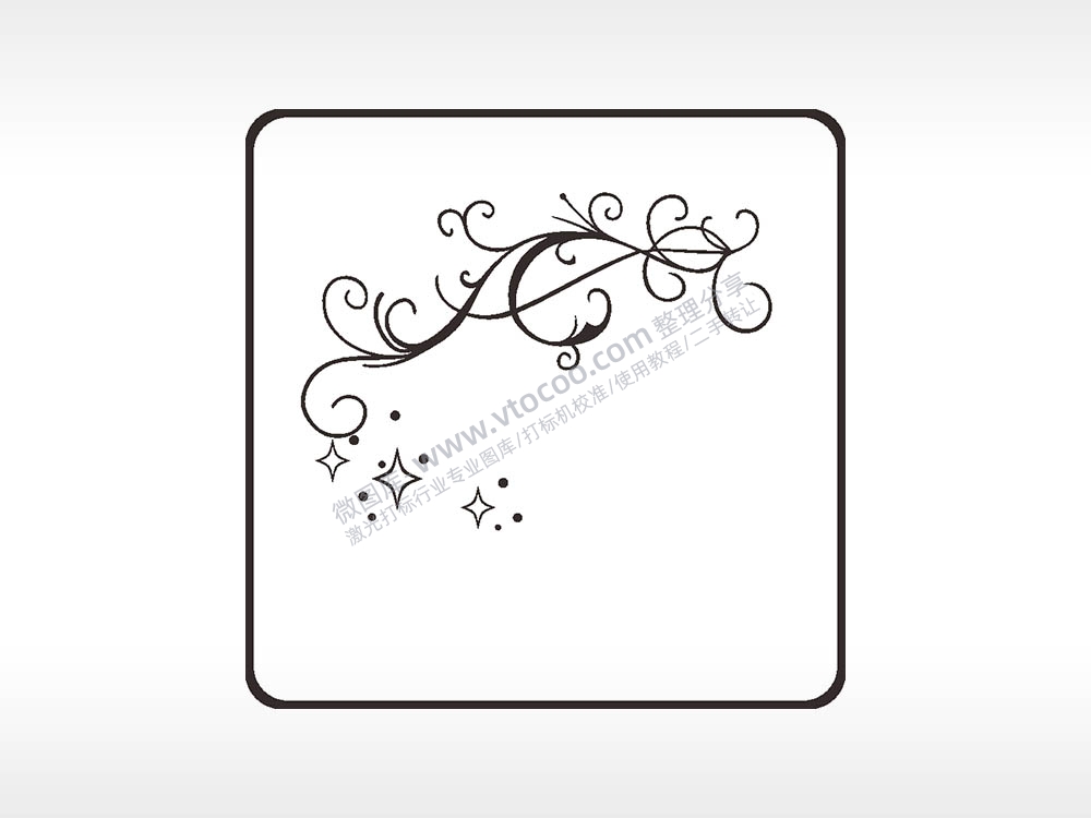 边框装饰方形挂件激光雕刻AI8.0格式激光打标文件通用矢量图