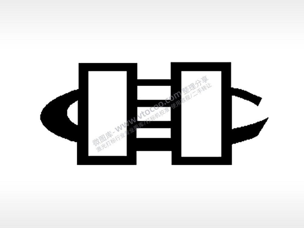 昌河汽车车标雕刻挂坠项链PLT格式激光打标文件通用矢量图