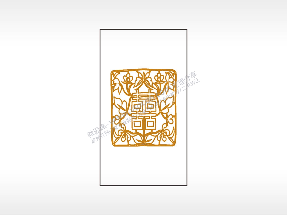 喜花朵藤曼植物木牌打火机AI8.0格式激光打标文件通用矢量图