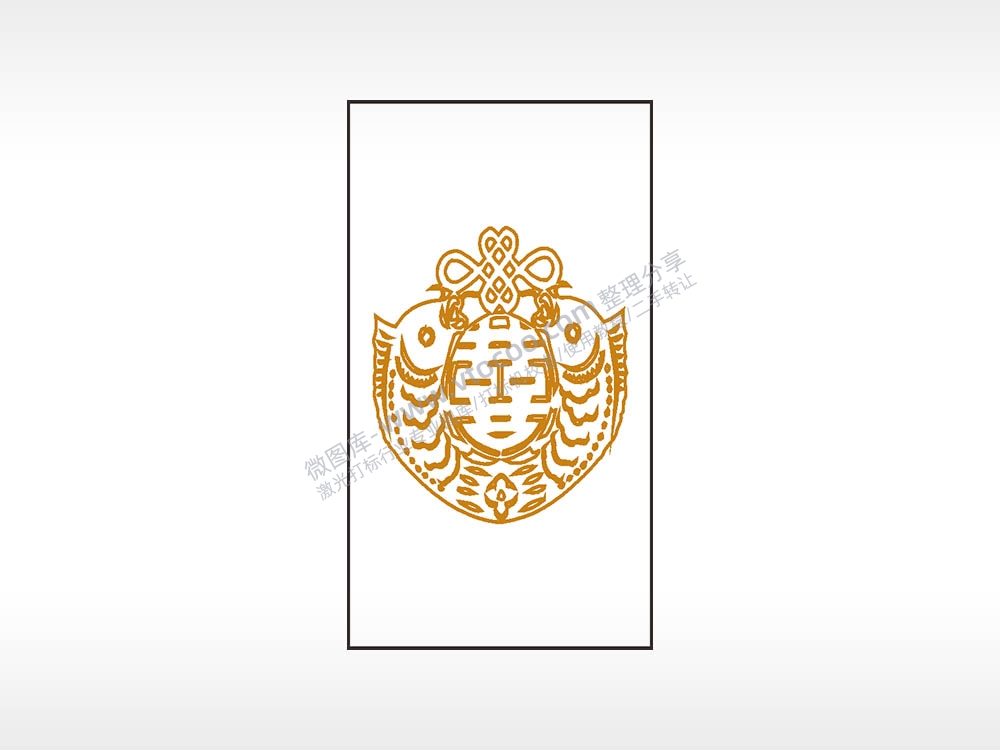 喜年年有鱼喜庆木牌打火机AI8.0格式激光打标文件通用矢量图