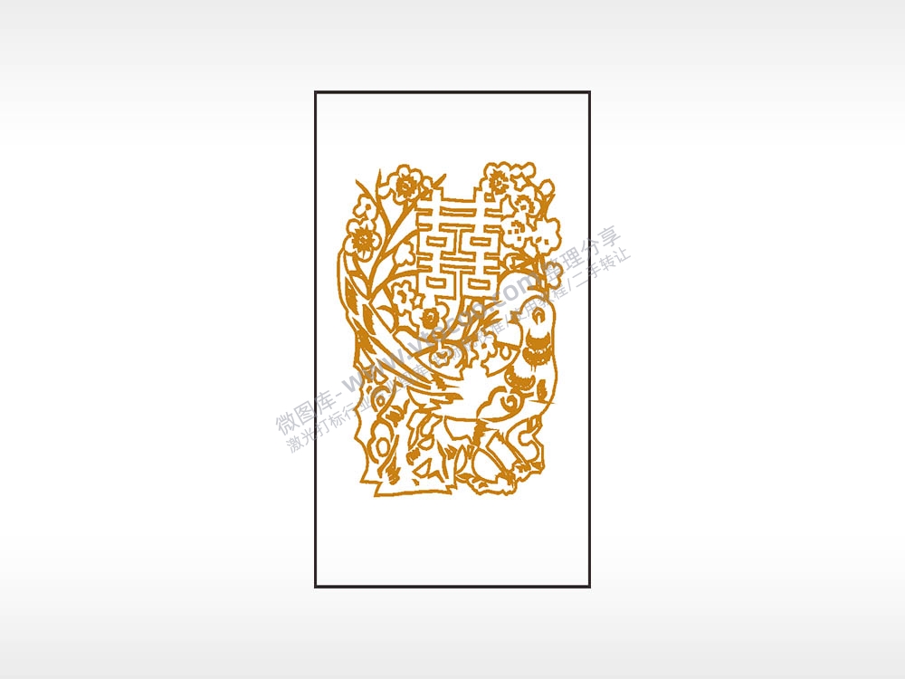 喜鸟语花香木牌打火机AI8.0格式激光打标文件通用矢量图