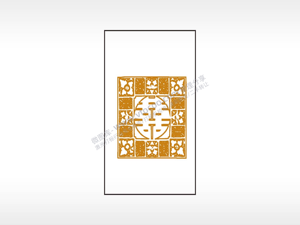 喜花瓣花朵木牌打火机AI8.0格式激光打标文件通用矢量图