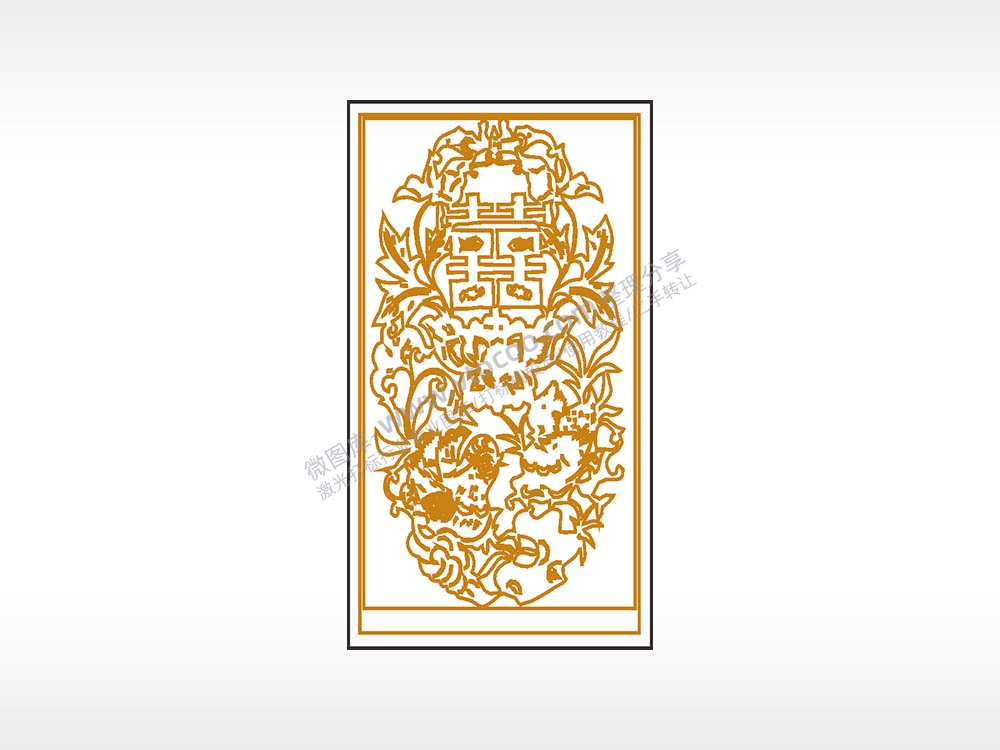 喜花朵花瓣藤曼木牌打火机AI8.0格式激光打标文件通用矢量图