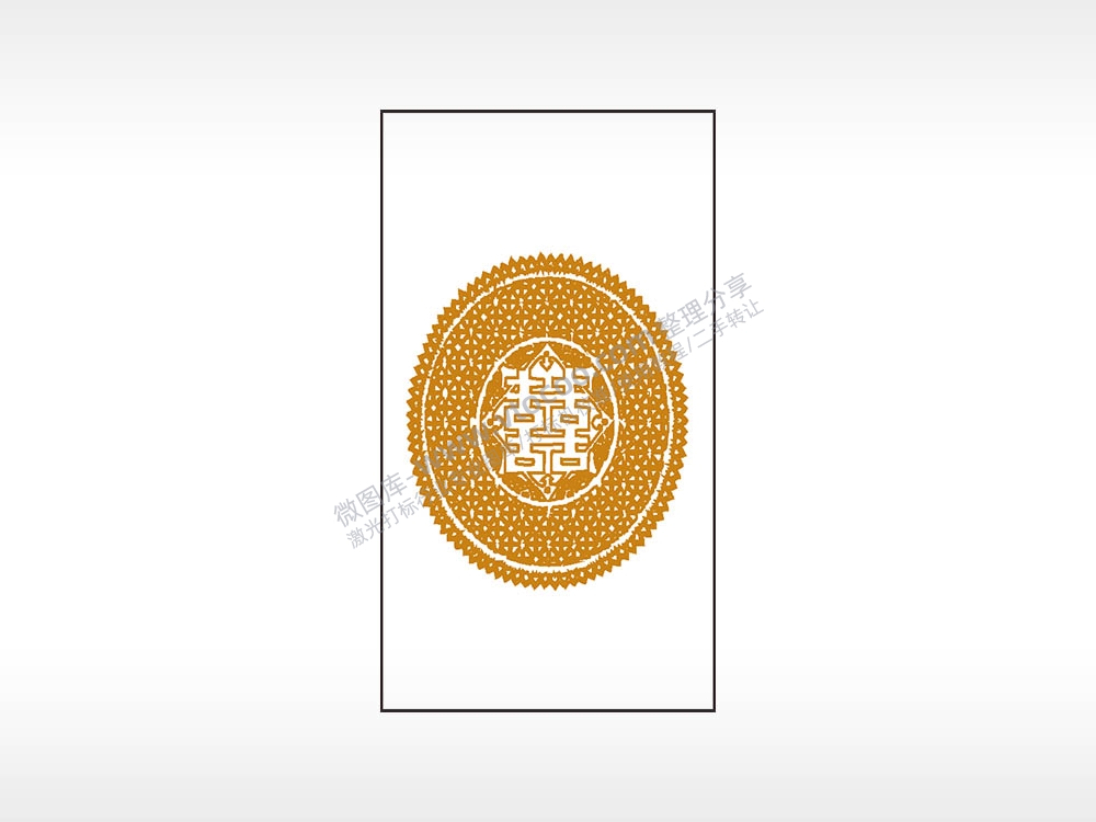 喜庆图案木牌打火机AI8.0格式激光打标文件通用矢量图