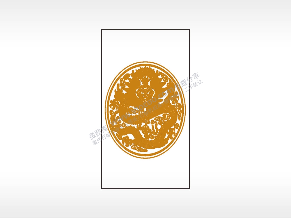 龙图腾中国传统木牌打火机AI8.0格式激光打标文件通用矢量图