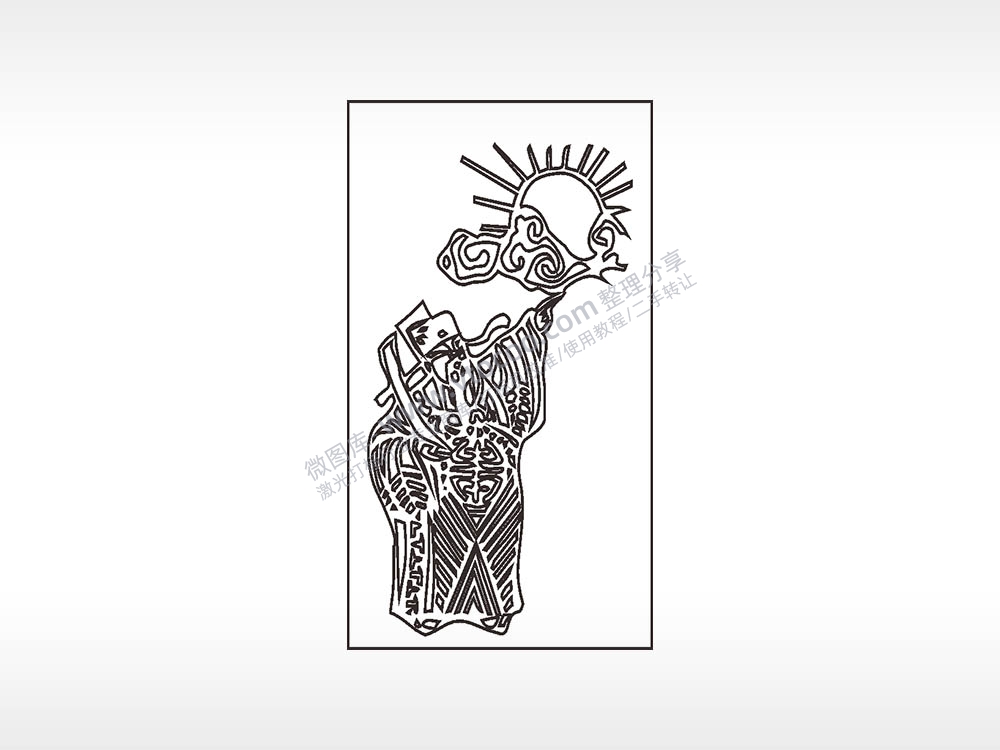 财神旺达招财木牌打火机AI8.0格式激光打标文件通用矢量图