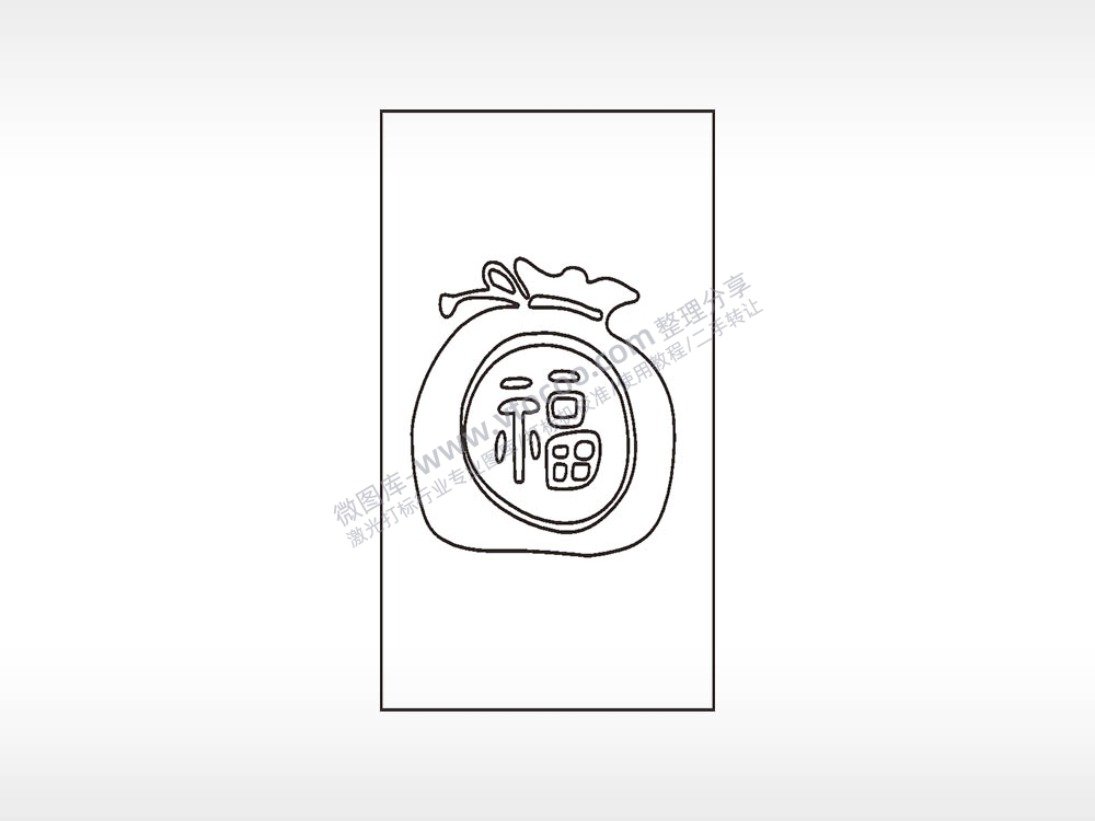 福袋木牌打火机AI8.0格式激光打标文件通用矢量图