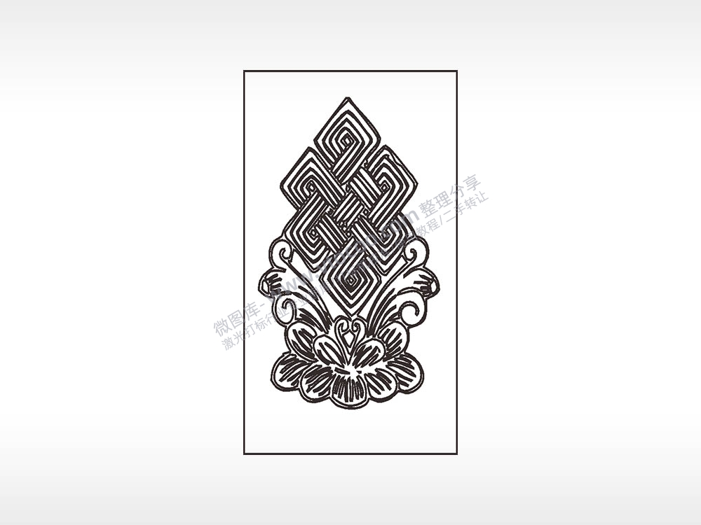 花藏式花纹木牌打火机AI8.0格式激光打标文件通用矢量图