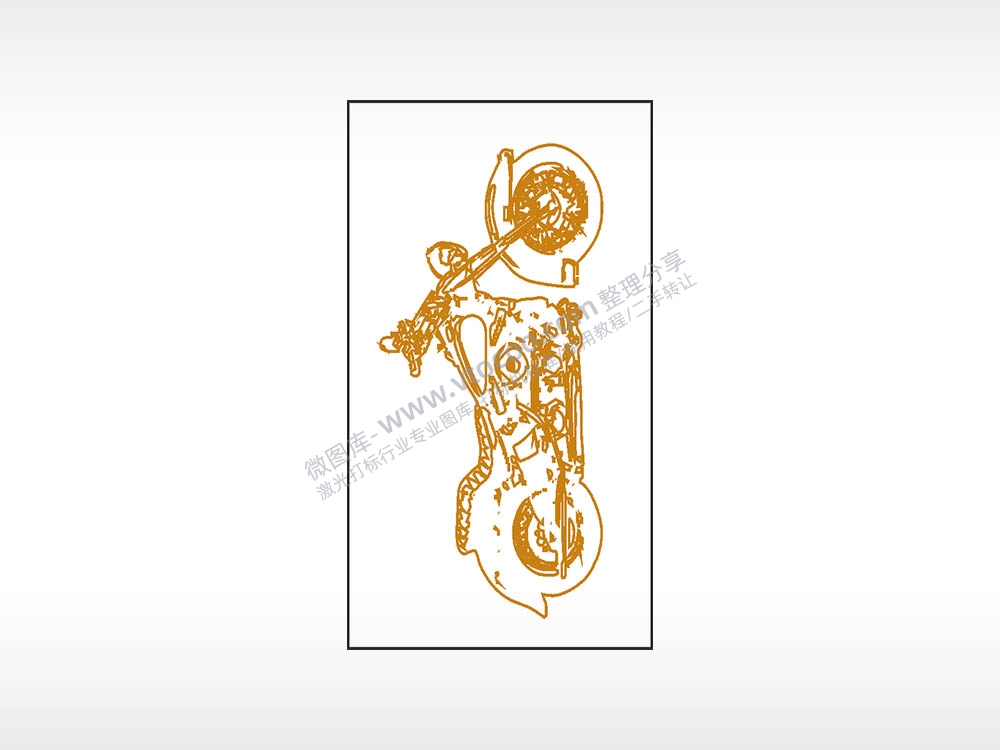 摩托车汽车木牌打火机AI8.0格式激光打标文件通用矢量图