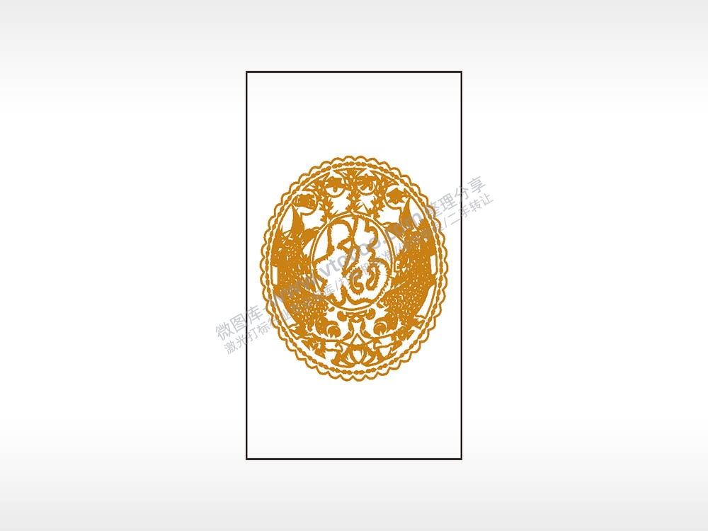 福年年有鱼双鱼木牌打火机AI8.0格式激光打标文件通用矢量图