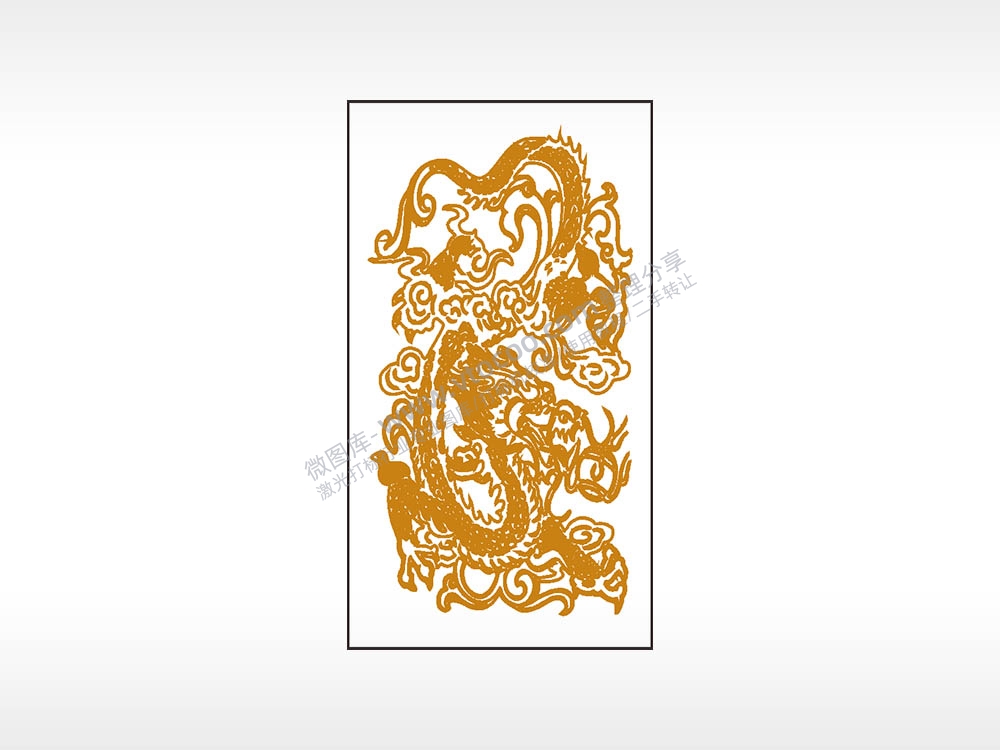 盘龙腾云驾雾神话木牌打火机AI8.0格式激光打标文件通用矢量图