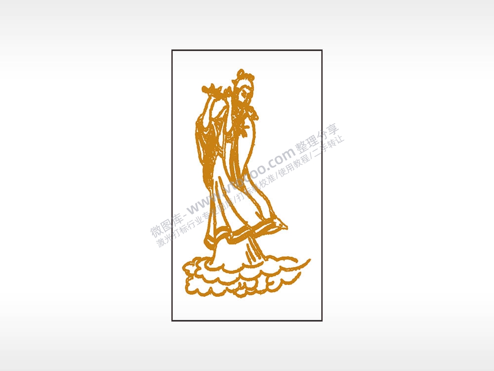 八仙过海韩湘子神仙木牌打火机AI8.0格式激光打标文件通用矢量图