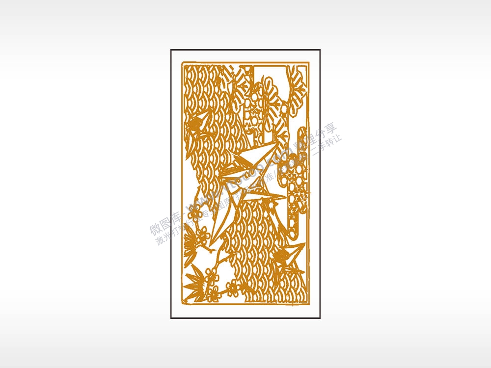 纸飞机边框木牌打火机AI8.0格式激光打标文件通用矢量图