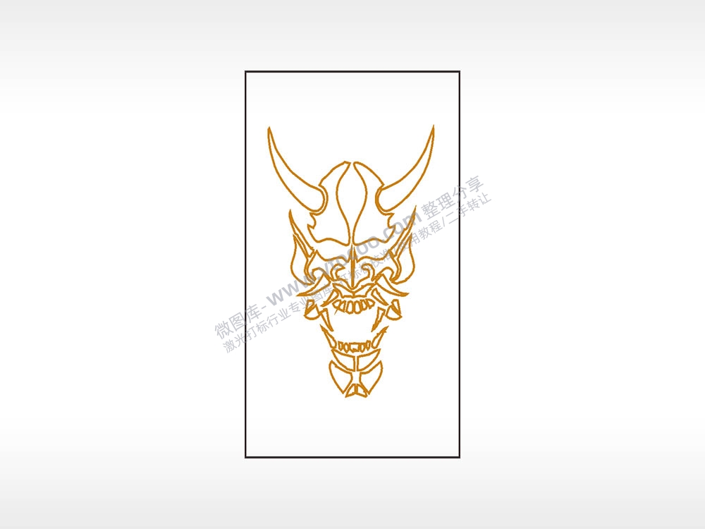 龙头图腾木牌打火机AI8.0格式激光打标文件通用矢量图