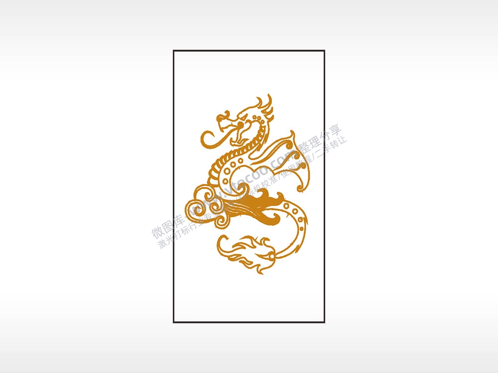 龙吐息盘龙木牌打火机AI8.0格式激光打标文件通用矢量图