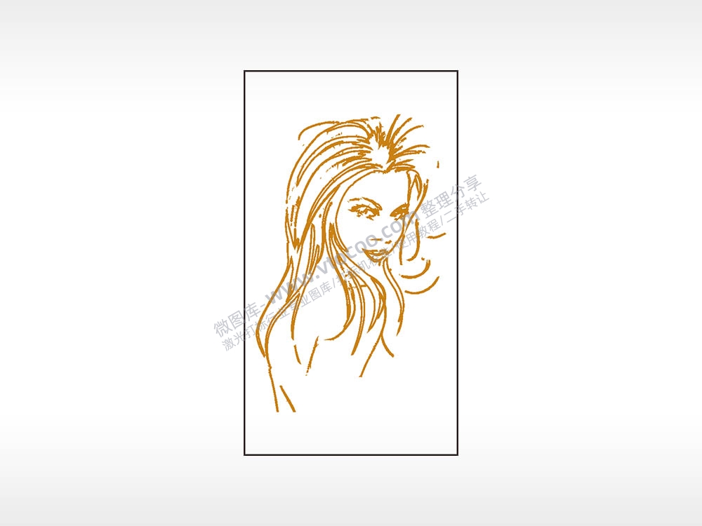 美女时尚木牌打火机AI8.0格式激光打标文件通用矢量图