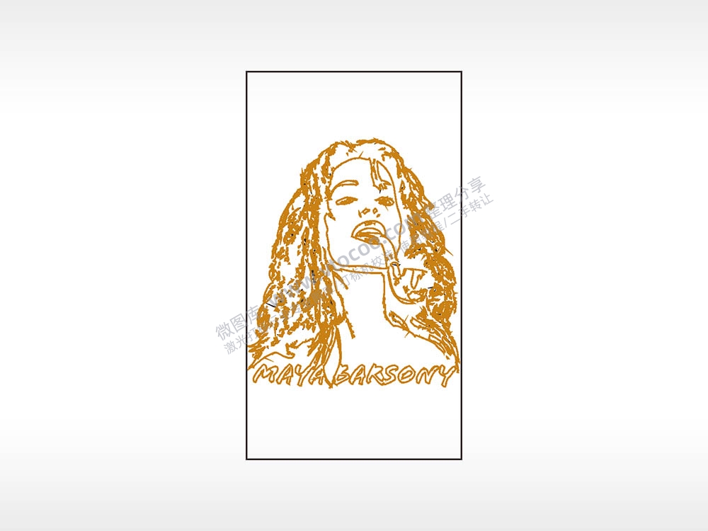 美女时尚木牌打火机AI8.0格式激光打标文件通用矢量图