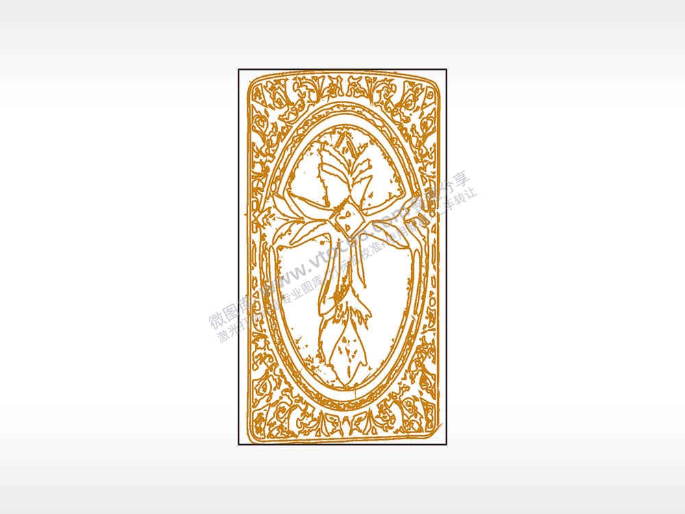 十字架书面边框木牌打火机AI8.0格式激光打标文件通用矢量图