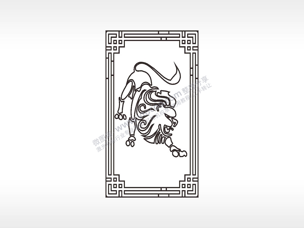 狮子座星座占卜木牌打火机AI8.0格式激光打标文件通用矢量图