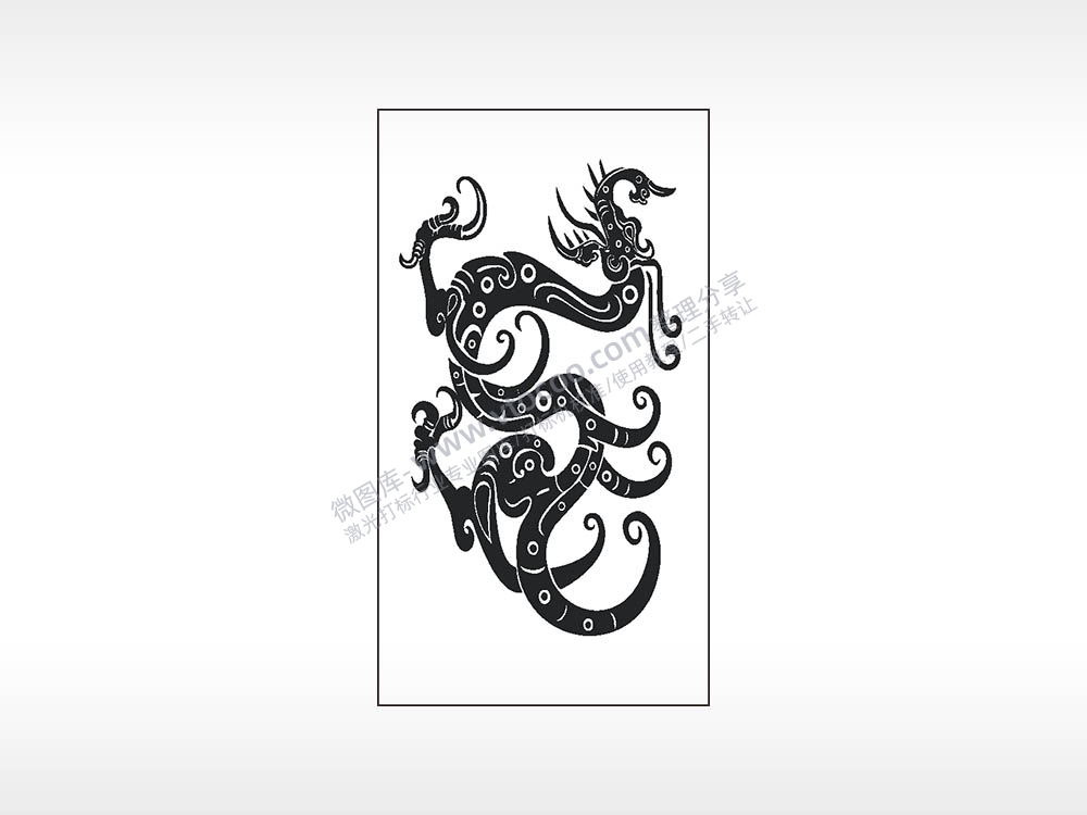 龙吐息神话传说木牌打火机AI8.0格式激光打标文件通用矢量图