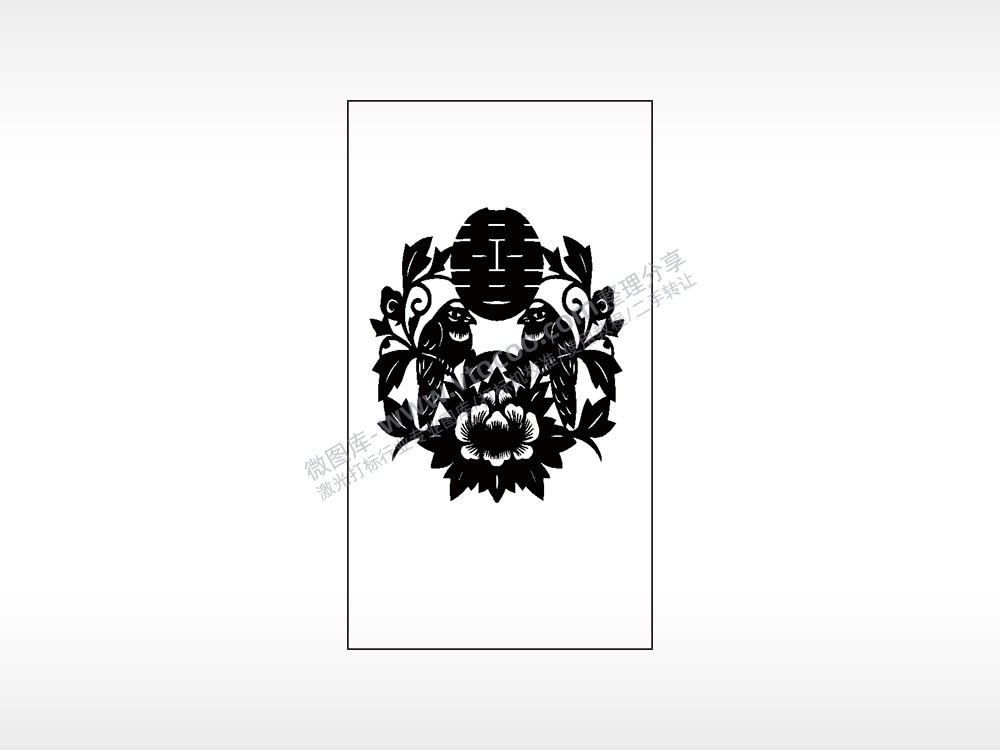 喜报喜鸟语花香木牌打火机AI8.0格式激光打标文件通用矢量图