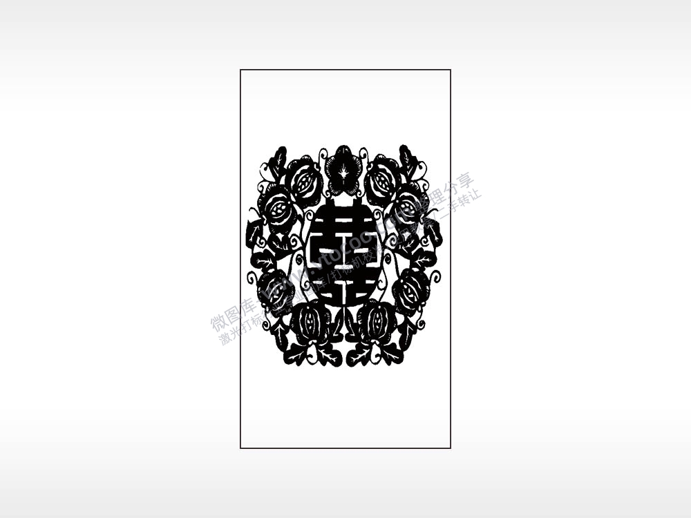 喜庆花朵草木牌打火机AI8.0格式激光打标文件通用矢量图