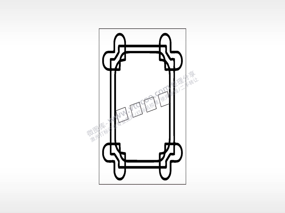 爱心线条边框木牌打火机AI8.0格式激光打标文件通用矢量图