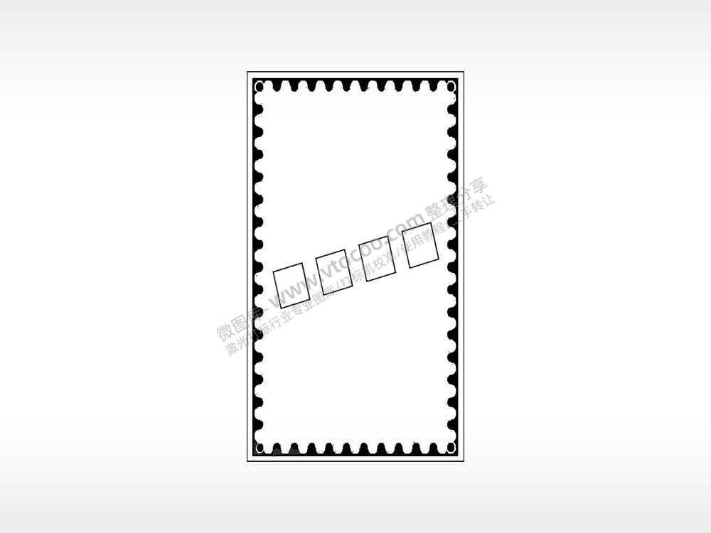 波浪边框木牌打火机AI8.0格式激光打标文件通用矢量图