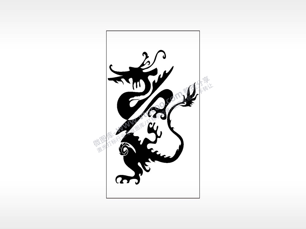 龙图神话传说腾木牌打火机AI8.0格式激光打标文件通用矢量图