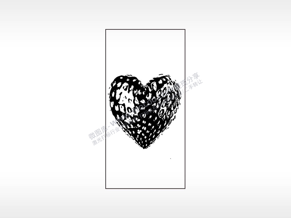 草莓爱心水果木牌打火机AI8.0格式激光打标文件通用矢量图