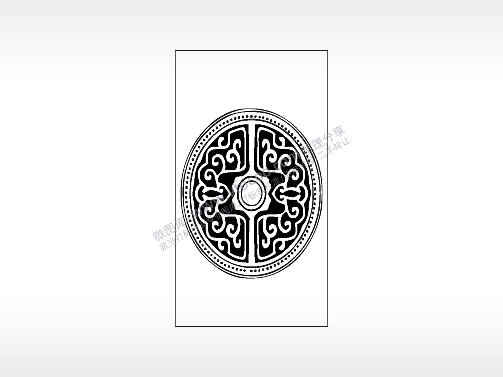 传统古典花纹木牌打火机AI8.0格式激光打标文件通用矢量图