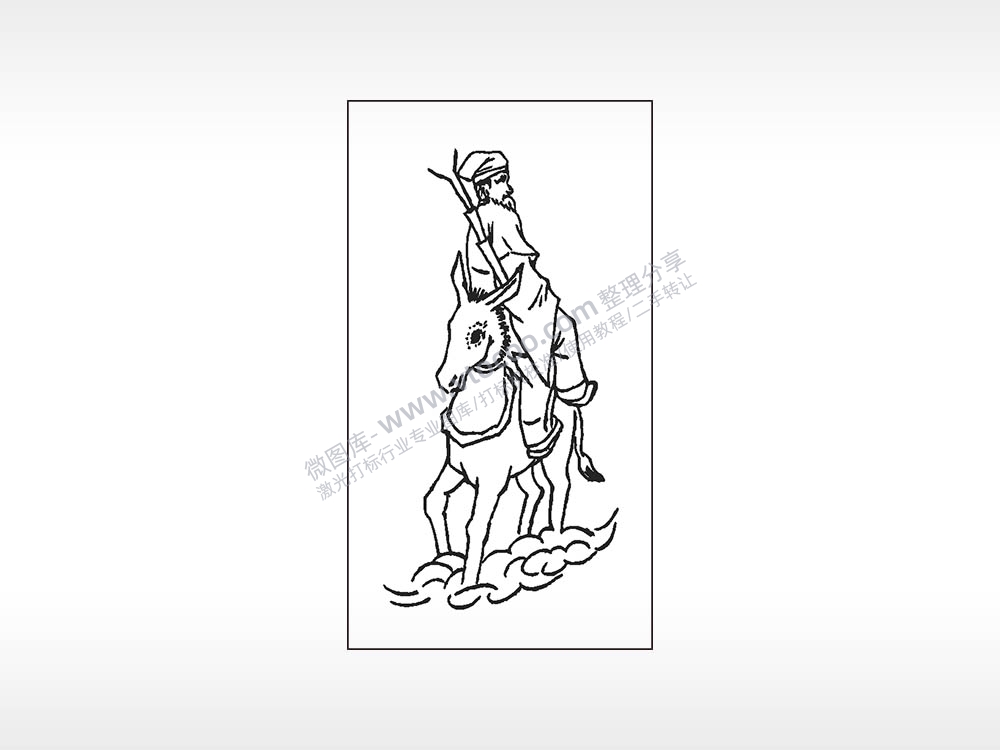 阿凡提驴木牌打火机AI8.0格式激光打标文件通用矢量图