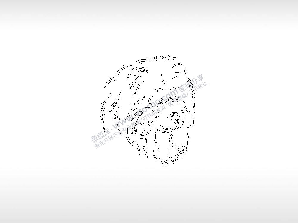 松狮宠物狗牌PLT格式激光打标文件通用矢量图