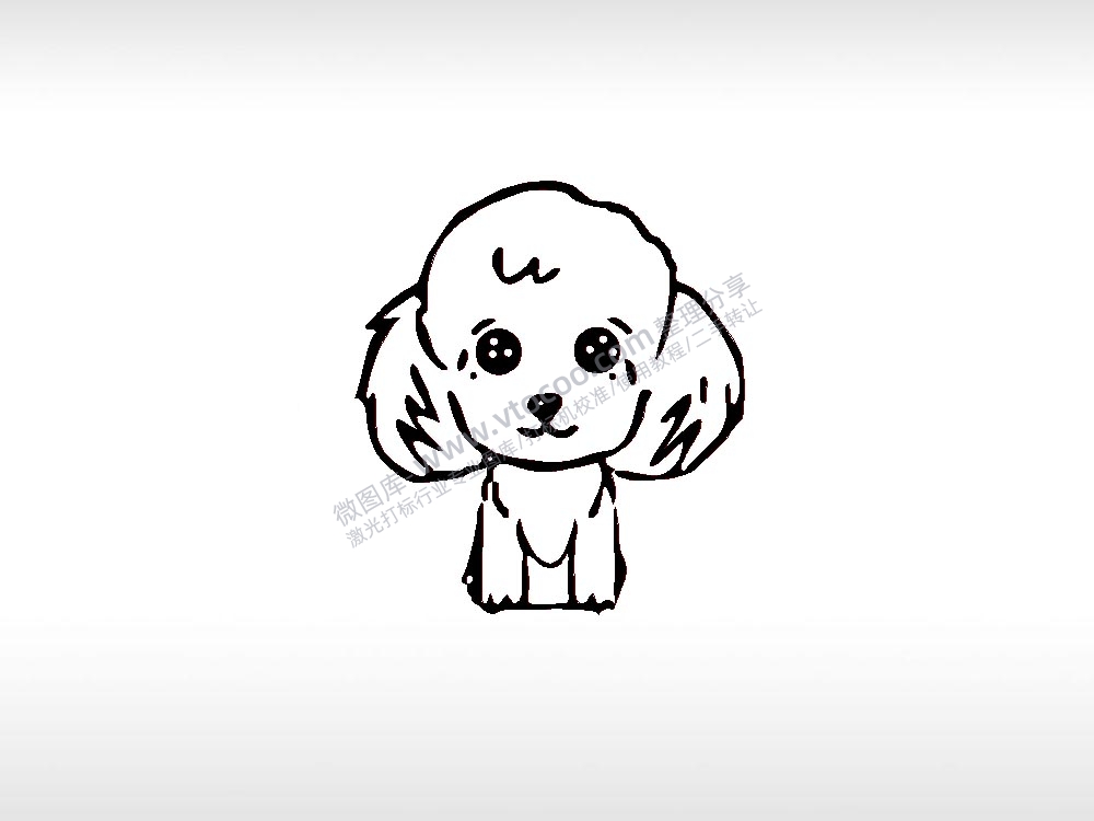 泰迪5宠物狗牌PLT格式激光打标文件通用矢量图