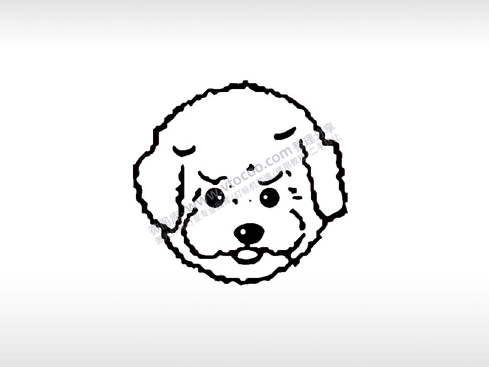 泰迪6宠物狗牌PLT格式激光打标文件通用矢量图